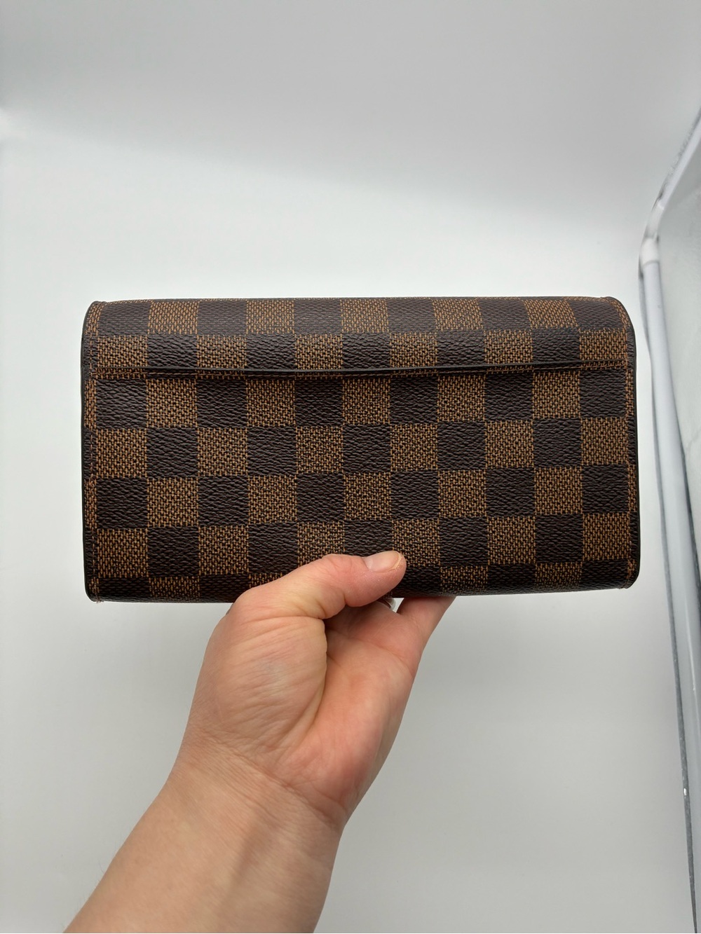 Louis vuitton damier ebene envelope Sarah wallet with COA - Picture 10 of 14